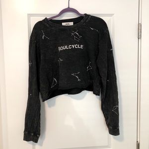 SoulCycle zodiac crop sweatshirt